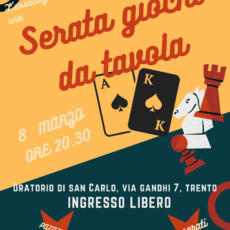 Serata GIOCHI da TAVOLA – 8 Marzo 2024